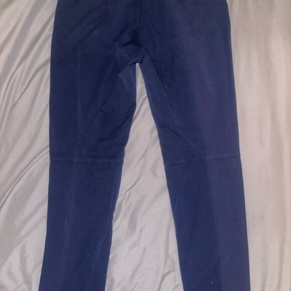 uren 6p retro zipper front pants navy blue stretchy - Picture 7 of 7